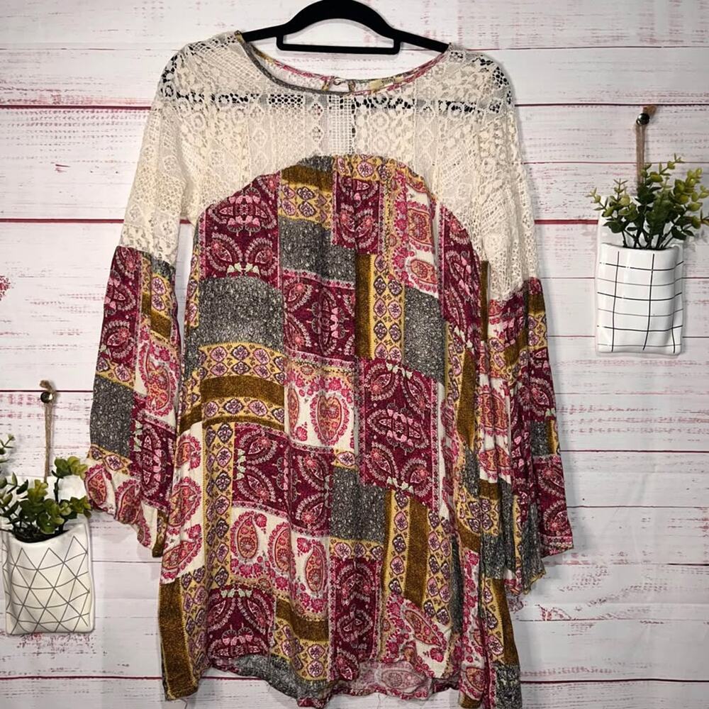 Women’s Kori Boutique Quilt Pattern & Lace Top | Small